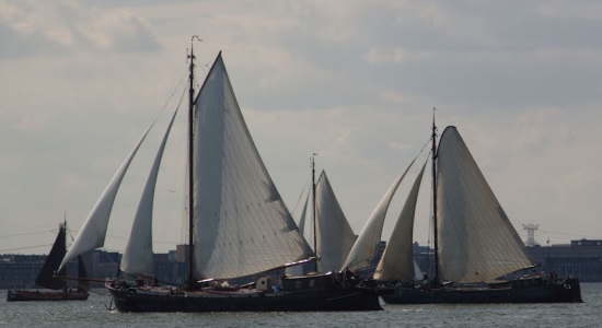 Klippers op het IJselmeer.